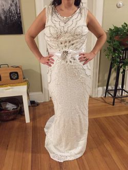 Brand new fully beaded and sequined wedding gown