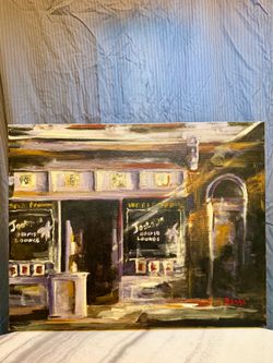 Original Tootsie's Orchid Lounge Painting by Boggs – Nashville Music City Canvas Art