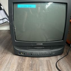 CRT Tv With VHS 