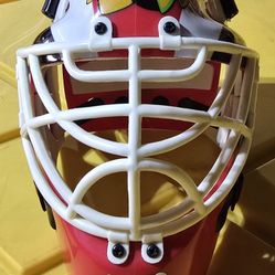 BLACKHAWKS SIGNED MINI HELMET 