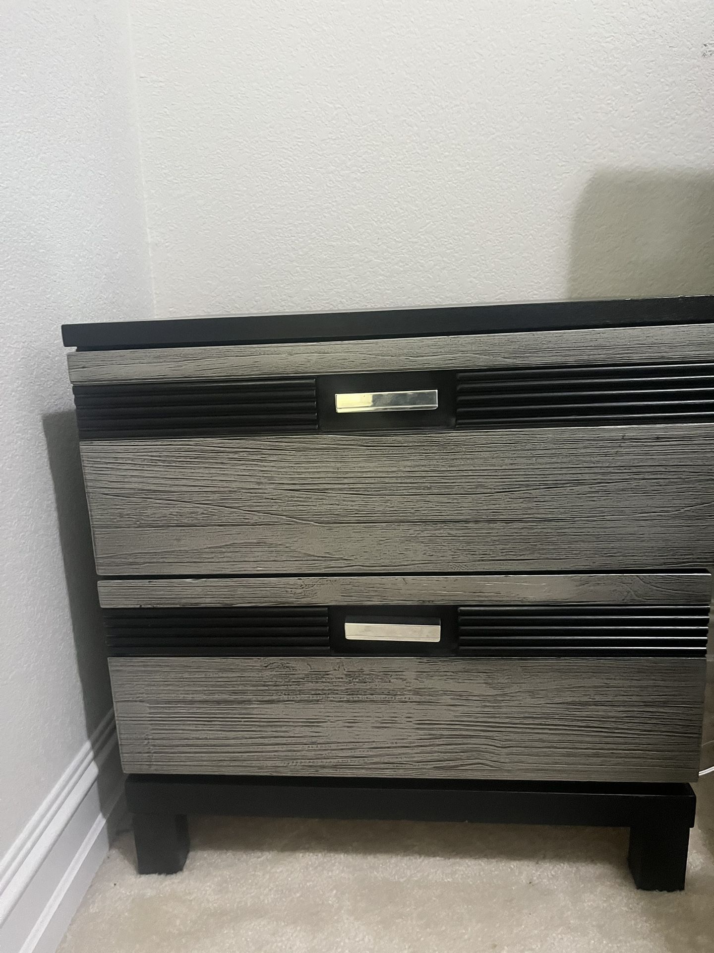 End Table/Night Stand With Storage Drawers