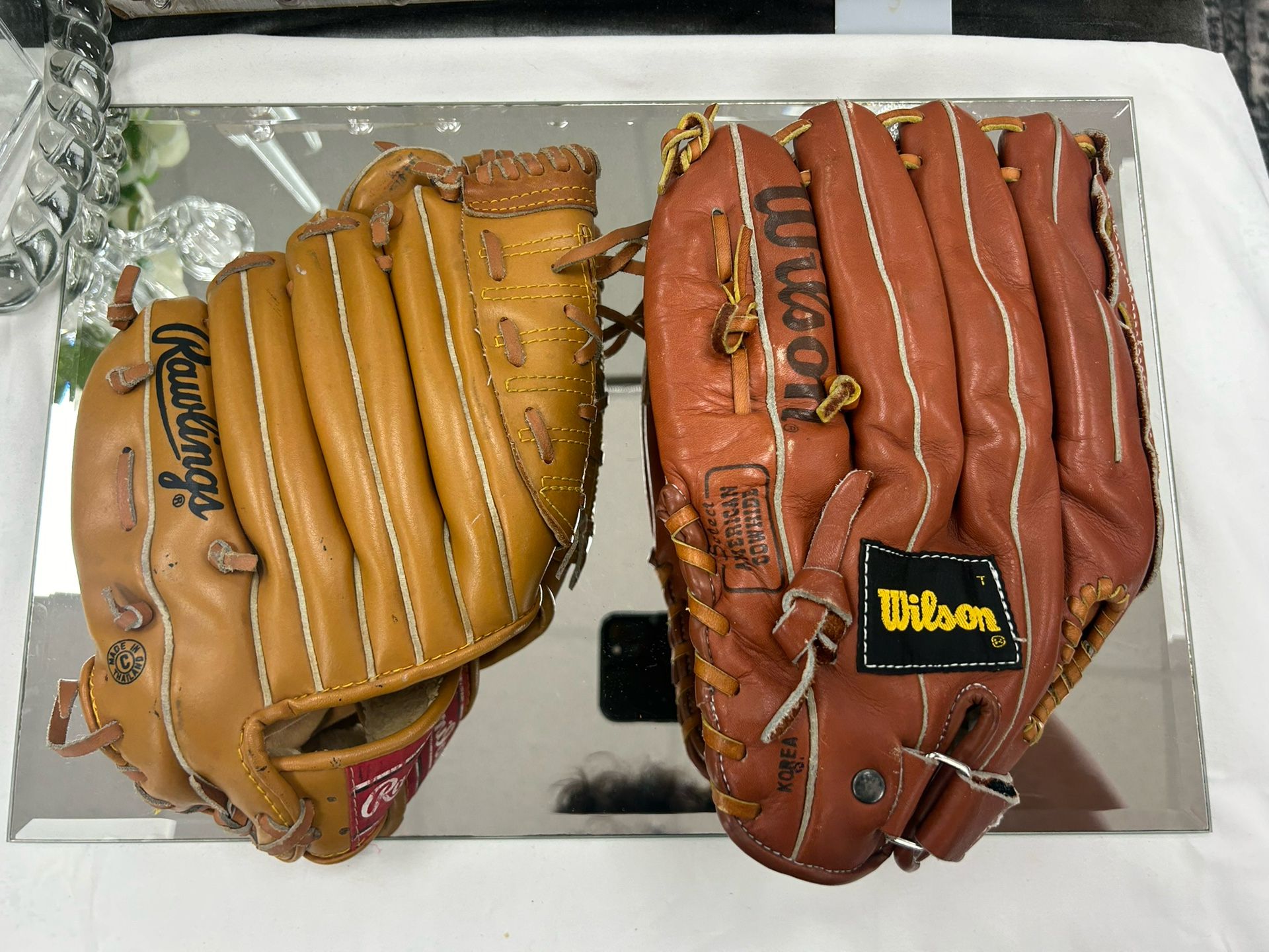 Rawlings/Wilson Baseball Gloves Like NEW