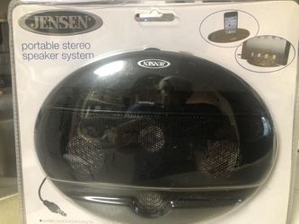 JENSEN SMPS-125 Portable Stereo Speaker For iPod/iPhone, MP3, Tablet, and Smartphone