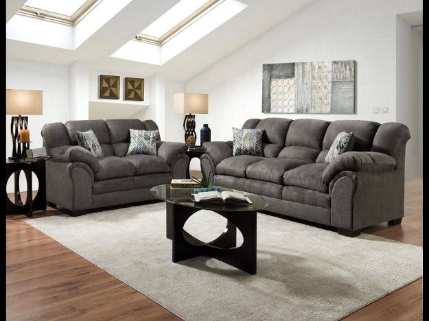 want something comfortable? Plush Oversized Grey Sofa and loveseat Great Quality !!!