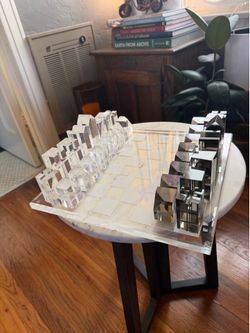 CB2 Acrylic Chess Set – Modern Lucite Chess Board