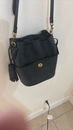 Black Leather Coach shoulder bag