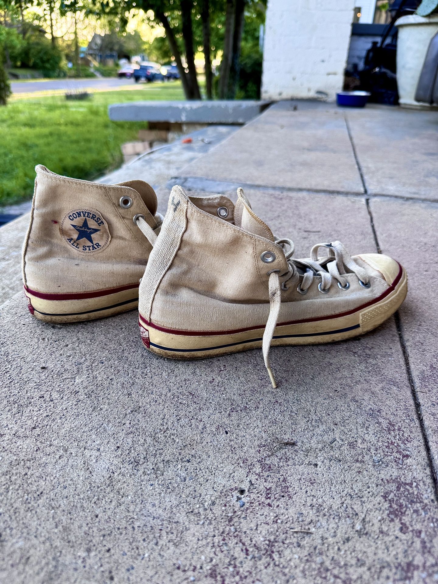 VTG 50s 60s Mens Converse All Star Chuck Taylor Blue Label Rare USA Made Sz 7 1/2