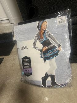 Zebra Child Halloween Costume Medium 8-10