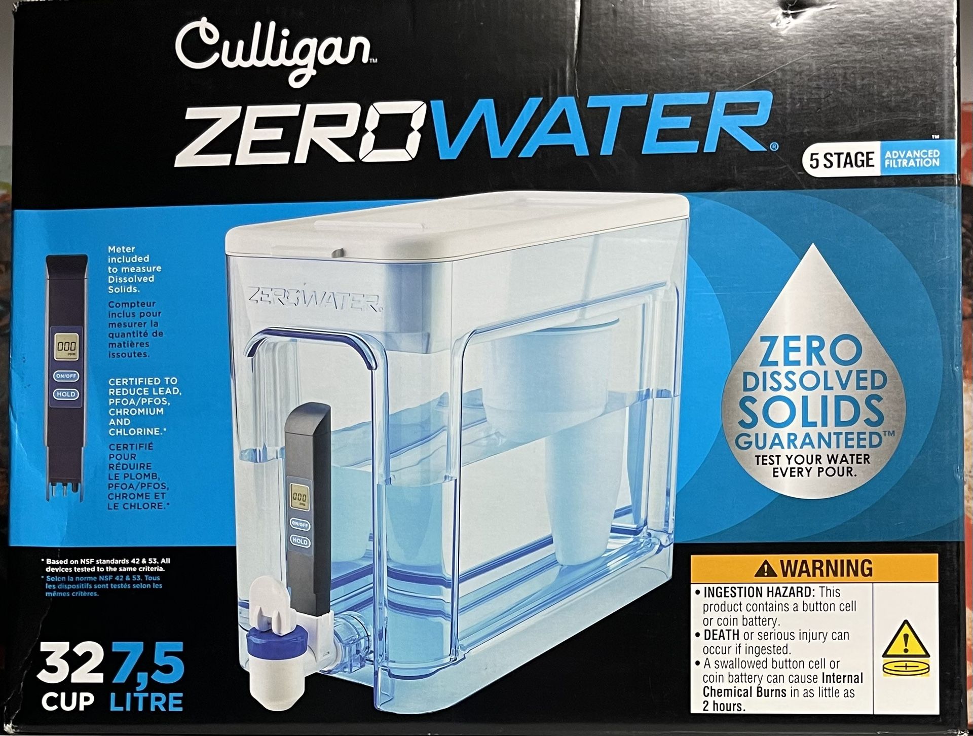 ZeroWater 32 Cup Ready-Read 5-stage Water Filtration Dispenser