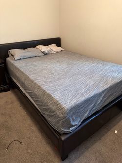 Bed  room set with tall dresser and side dresser