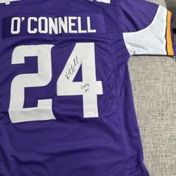 Kevin O’Connell Signed Autograph Custom Jersey - JSA Coa Sticker Only - Minnesota Vikings
