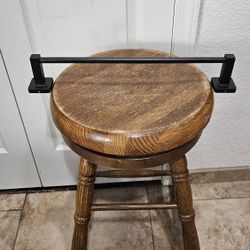 BLACK 16 INCH BATHROOM TOWEL RACK