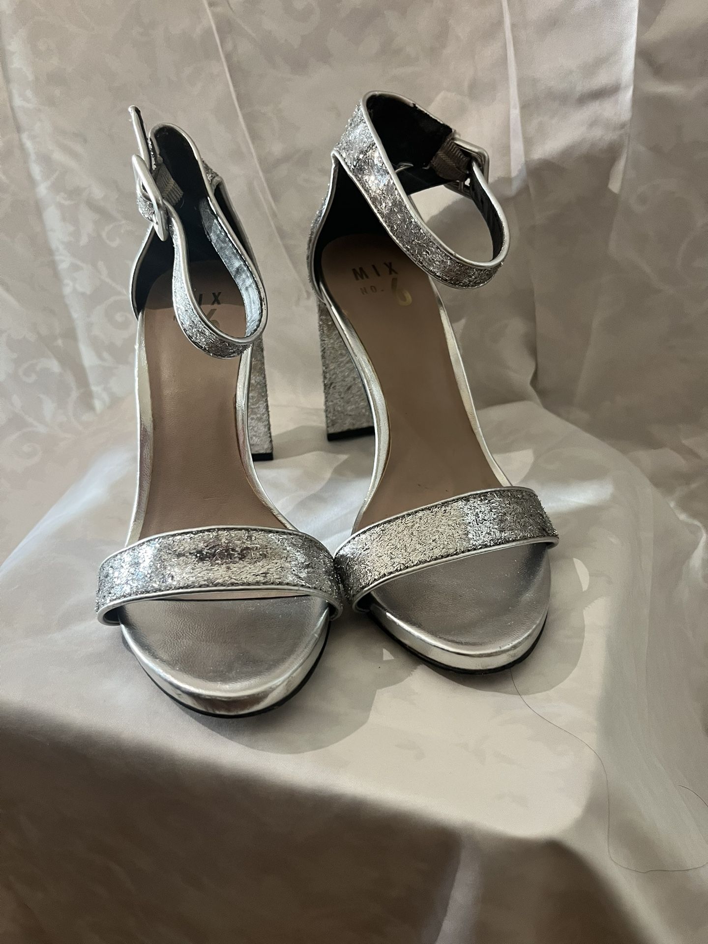 Silver Sandals Heels