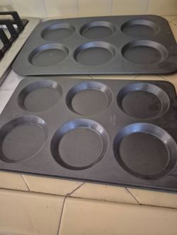 Nonstick 6-Cup Muffin Baking Pans – Set of 2
