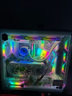 Full Overkill High-End White Custom Gaming Setup – $4,500 OBO