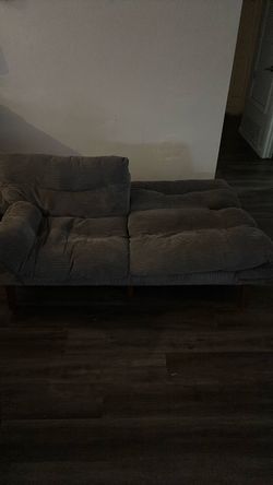 Gray Corduroy Futon Sofa Bed