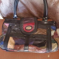 1970s Patchwork Leather Bag
