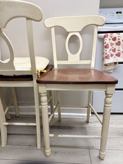 Solid Wood Counter/Bar Height Chairs (3)
