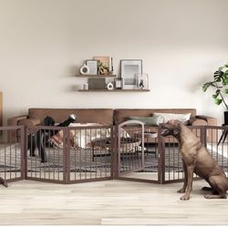 Dog Gate Extra Wide With Walk Through Door