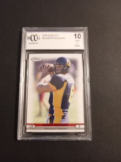 2005 SAGE HIT- Aaron Rodgers Rookie Card #8 BCCG 10  Mint Or Better