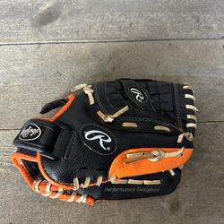 Rawlings Orange Black PL105NO 10 1/2” Player Series RHT Youth Baseball Glove