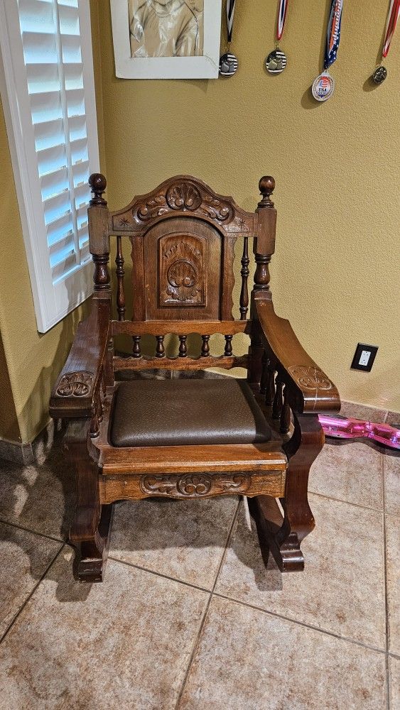 2 Wood Rocking Chairs