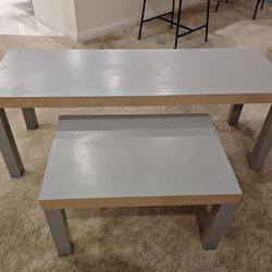 2 Gray Modern Tables