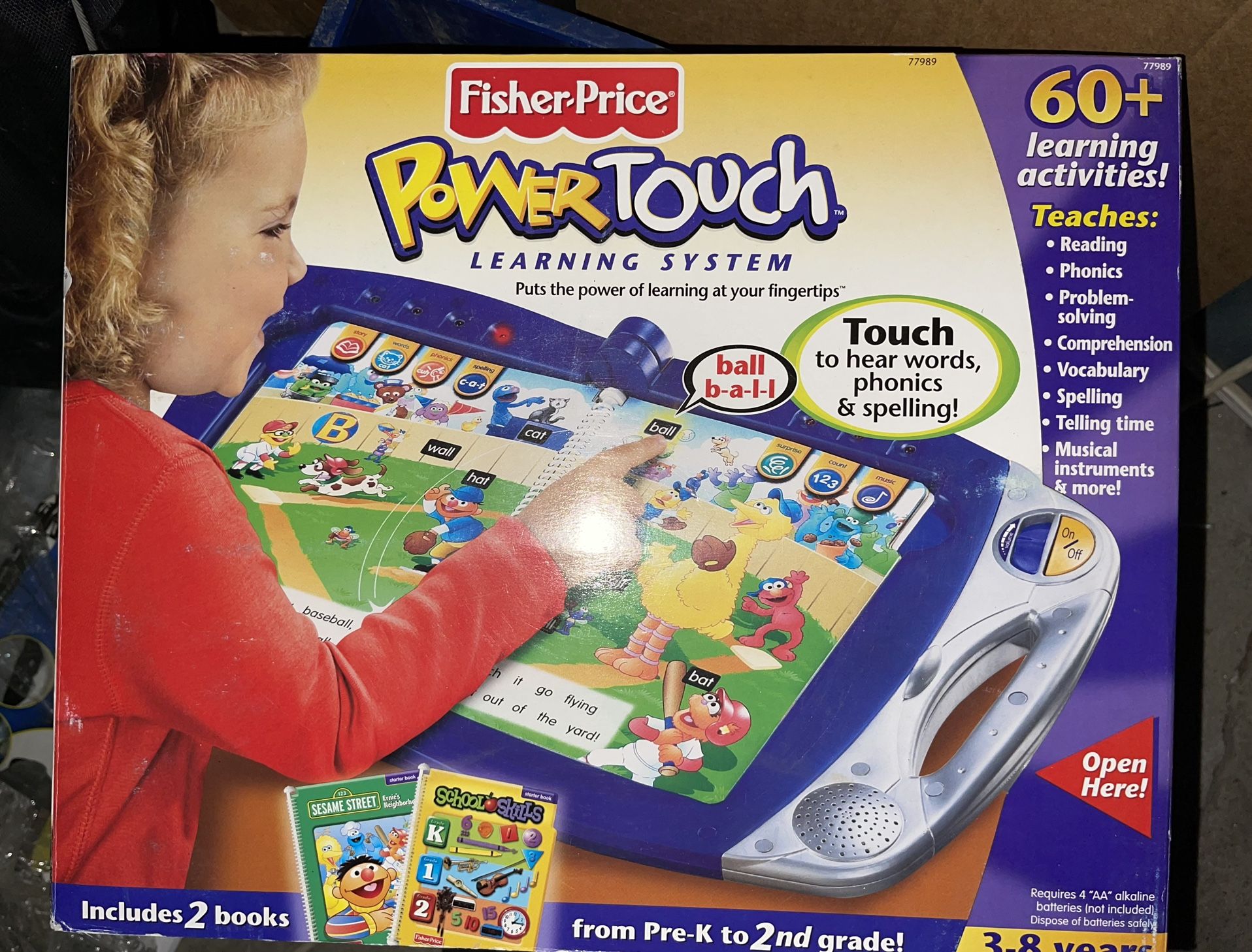 Fisher Price Power Touch Learning System With 2 Books PreK-2nd Grade 3-8 Yrs 