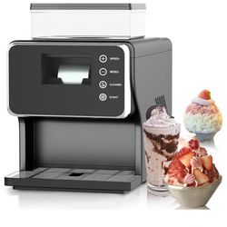 Countertop Shaved Ice Machine Portable Shaved Ice and Ice Cream Machine Adjustable Snowflake Ice Making Speed Snowflake Ice Machine for Home, Office, 