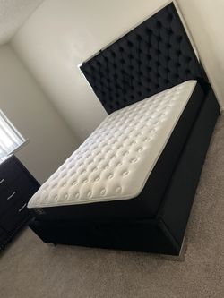 New In Box Queen Bed Frame With Mattress (Read Description Below)