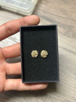 10k nugget earrings