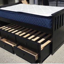 ****Twin Trundle Bed With Mattress ****