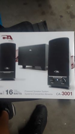 Cyber acoustic powered speaker system.