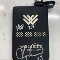Jeremy Roenick Autographed “Whiskey In The Wild” Flask w/ HOF Inscription