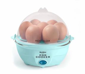 Nostalgia MyMini Egg Cooker, 7 Egg Capacity Electric Egg Boiler