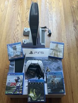⭐️ Sony PlayStation 5 Disc Edition PS5 825GB White Console With Games In Box