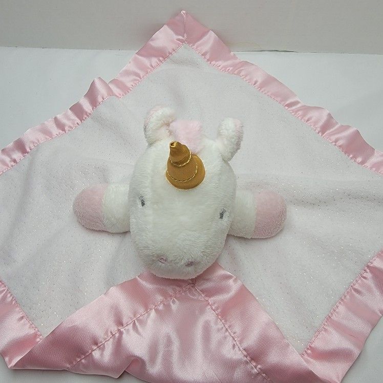 Cloud Island Target Sparkle Unicorn Plush Lovey Security Blanket 12" Pink Plush