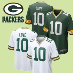 Jordan Love - Josh Jacobs - Green Bay Packers - Green Men's Stitched Jersey -  Multiple Sizes Available