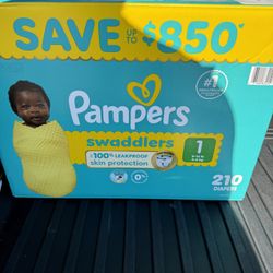 Pampers swaddlers Size 1 210 count 