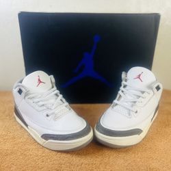 Nike Air Jordan 3 Retro White Cement Reimagined (PS) Kids Size 3Y DM0966-100