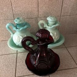 Bath Oils And Saucer Bottles Only (Empty)