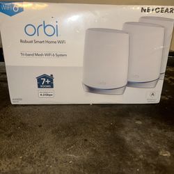 Netgear Orbi Whole Home Tri Band Wi-Fi  6 Mesh Network System
