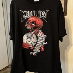 Authentic 2004 Metallica X Pushead Madly In Anger With The World Tour Shirt Size XXL