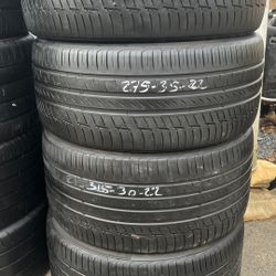 Used tires 275/35/22 and 315/30/22 Staggered $650 mount & balanced