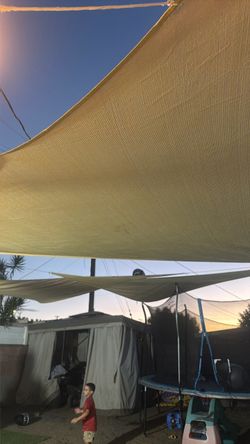 Royal Shade Triangle Shade Sail With Hardware Kit & Rope