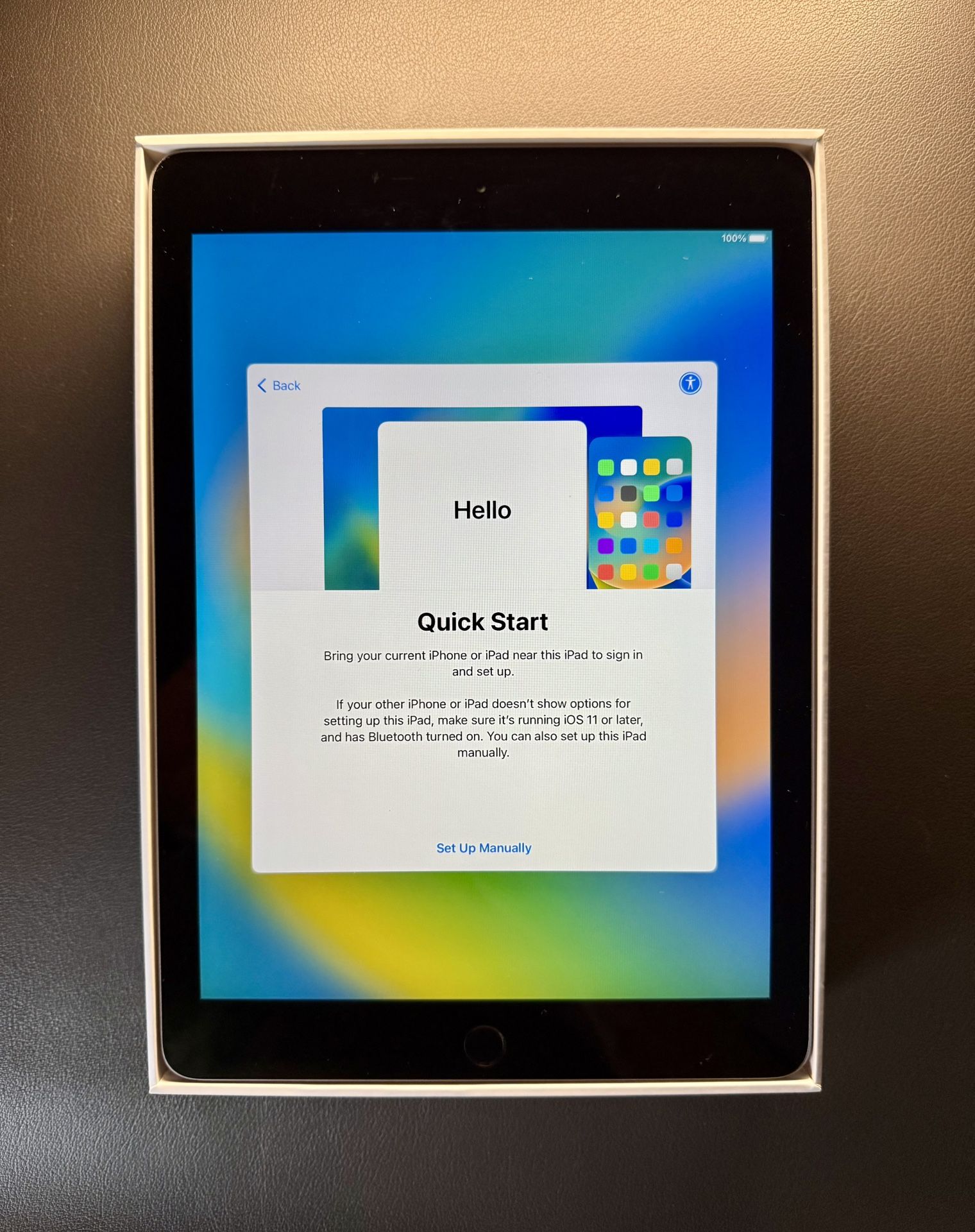 iPad (5th Gen) 32GB Wi-Fi - Like New in Box w/ Charger & Case!