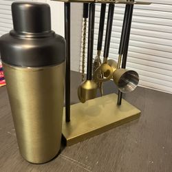Brushed Brass Bar Set