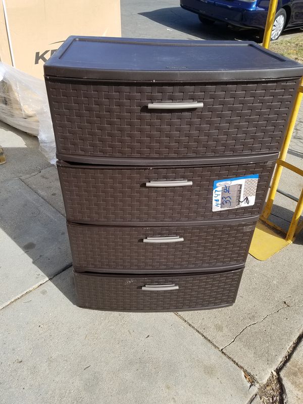 Sterilite 4 Drawer Wide Weave Tower Espresso For Sale In Pasadena
