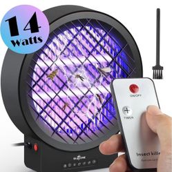 Mosquito Killer W/ Timer Remote Control 2-8 Hrs Option, Brush 14W 860sqf 120V