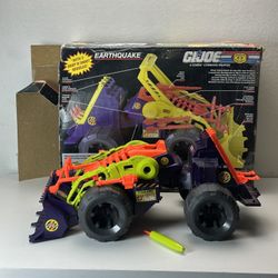 Vintage G.I. Joe Cobra Earthquake Vehicle w/ Box - Incomplete - Hasbro 1980s